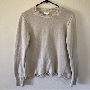✨SALE✨J CREW Factory Scalloped Hem Sweater